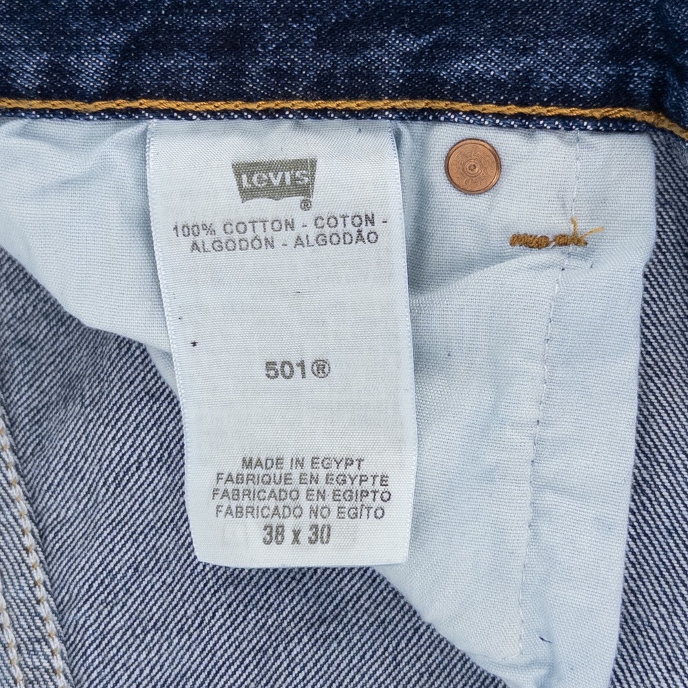 VTG NWT Deadstock Levis Mens 38x30 501 Original Fit Jeans Blue Button Fly Y2K - Picture 9 of 16